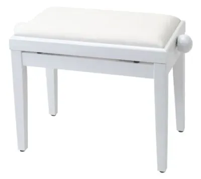 Classic Cantabile klavirska klupa bela/crna
