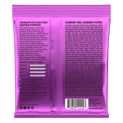 Ernie Ball Power Slinky P02220 žice za električnu gitaru 11-48 – zadnja strana pakovanja
