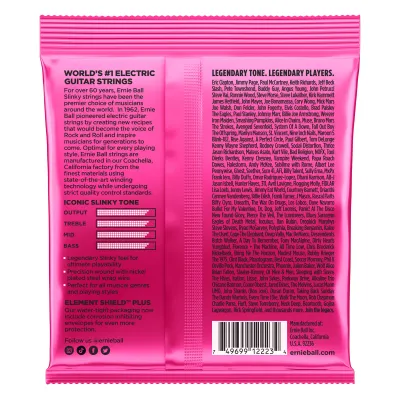 Ernie Ball Super Slinky P02223 žice za električnu gitaru 09-42 – zadnja strana pakovanja
