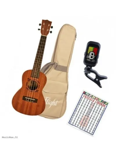 Flight NUC310 koncertni ukulele set – sadržaj kompleta