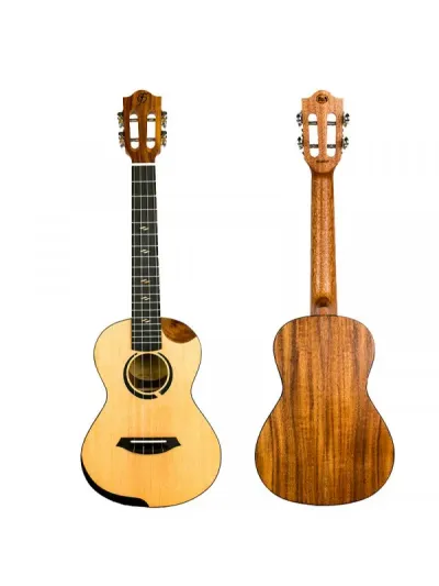 Flight Victoria EQ-A koncertni ukulele – prednja i zadnja strana