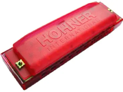 Hohner Happy usna harmonika C zelena, plava, crvena – crvena boja